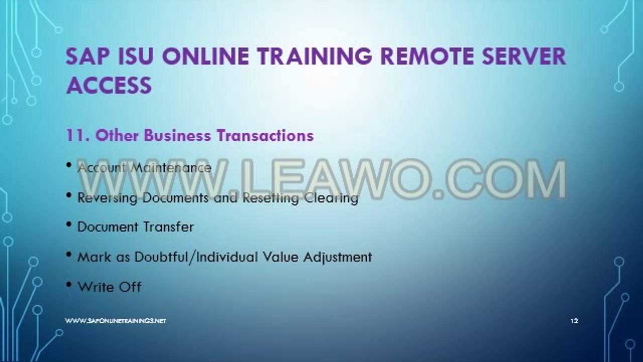 sap isu online training remote server access