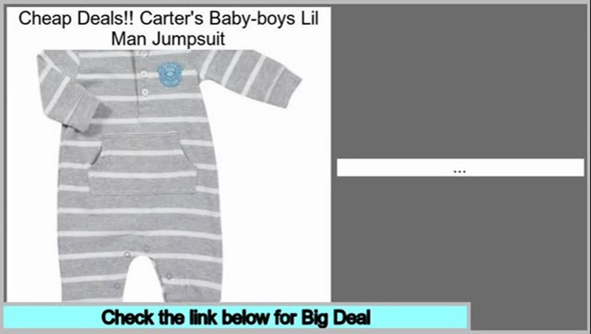 ⁣Comparison Carter's Baby-boys Lil Man Jumpsuit