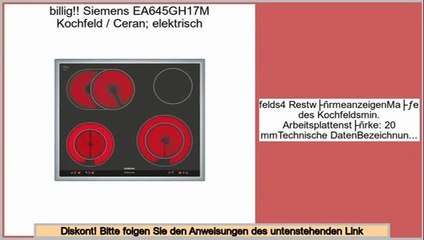 Consumer Reports Siemens EA645GH17M Kochfeld / Ceran; elektrisch