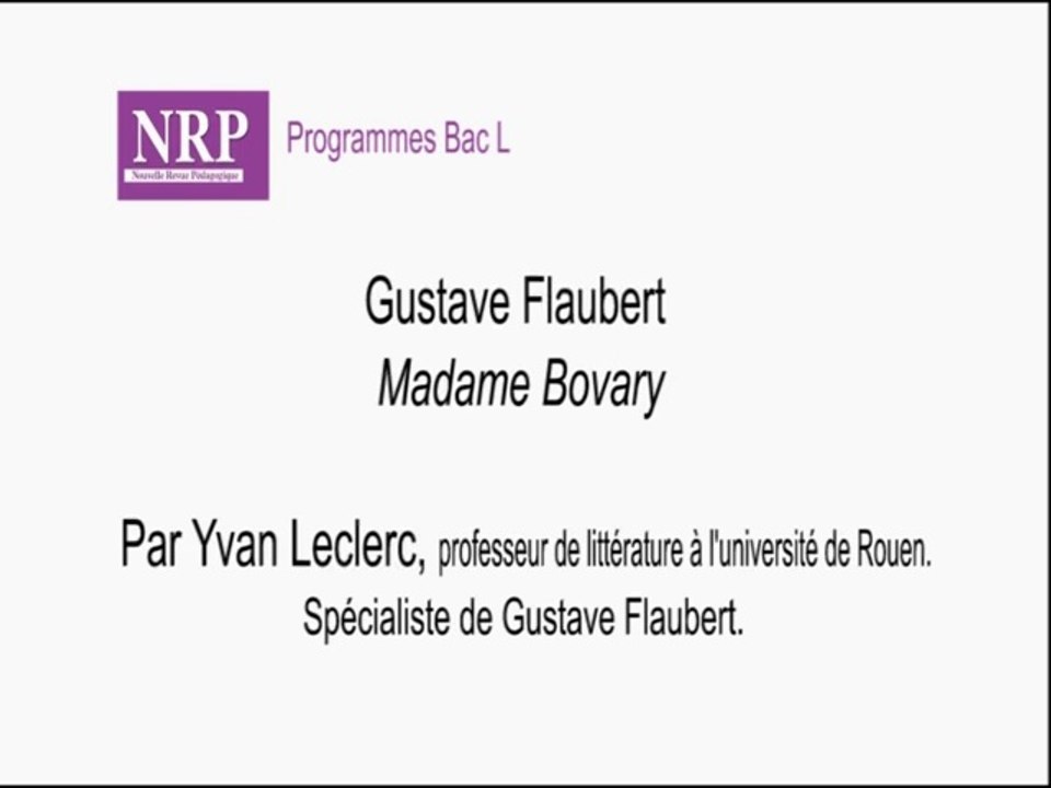 La genèse de Madame Bovary de Flaubert