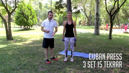 Sırt Kaslarını Çalıştırmak için "Cuban Press" - Her Yerde Spor