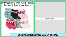 Comparison U.S. Polo Assn. 'Bows & Stripes' 6-Pack Crew Socks