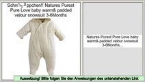 Consumer Reports Natures Purest Pure Love baby warm& padded velour snowsuit 3-6Months