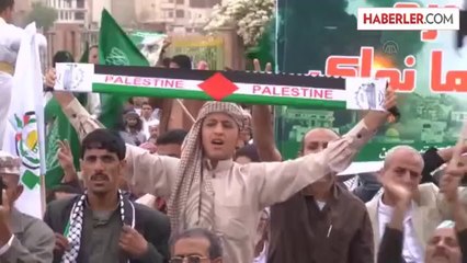 Yemen'de Gazze'ye destek gösterisi