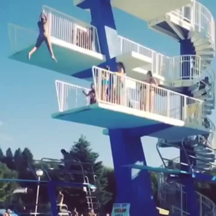Accident de plongeoir dans une piscine : chute de 7m de haut!