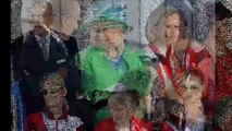 The Queen struggles to watch the Commonwealth Games behind lady's enormous hat