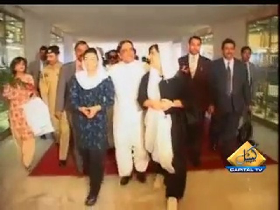 President Asif Ali Zardari,Aseefa Bhutto Zardari and Bakhtawar Bhutto Zardari in Islamabad