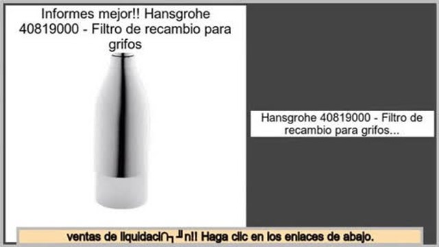 ventas de liquidaci�n Hansgrohe 40819000 - Filtro de recambio para grifos
