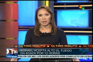 Israel acepta detener por 12 horas ataques a Gaza