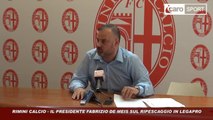 Icaro Sport. Rimini Calcio: De Meis: 'il Rimini non rinuncia al ripescaggio'
