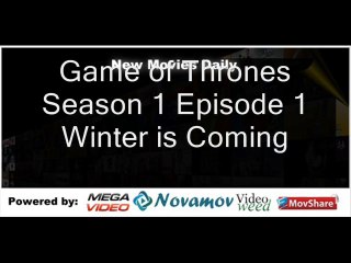 Game of Thrones Season 1 Episode 1 – Winter is Coming