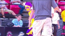 Passionate Lakers' Fan Drains the Half-Court Shot!