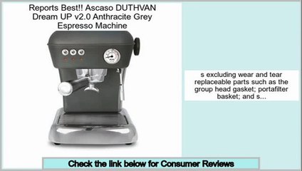 Online Shopping Ascaso DUTHVAN Dream UP v2.0 Anthracite Grey Espresso Machine