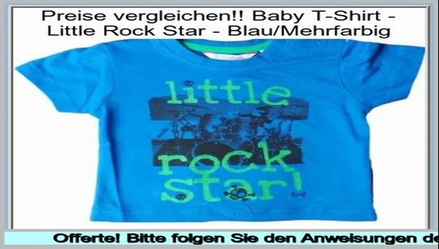 Beste Berichte Baby T-Shirt - Little Rock Star - Blau/Mehrfarbig