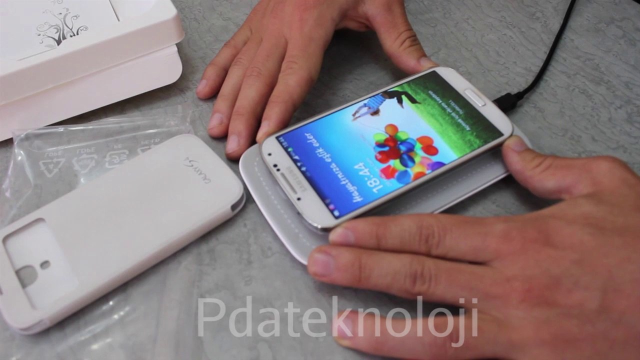 Samsung Galaxy S4 i9500 Orijinal Kablosuz Şarj Padi EP-P100IEWEGWW ve Şarj Kapağı İnceleme
