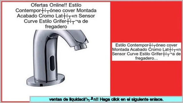ventas de liquidaci�n Estilo Contemporš¢neo cover Montada Acabado Cromo Latš®n Sensor Curve Estilo Griferšªa de fregadero