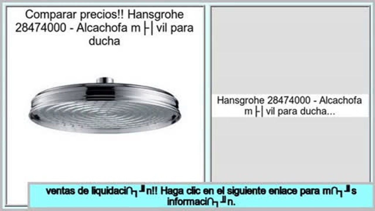Los m�s vendidos Hansgrohe 28474000 - Alcachofa móvil para ducha