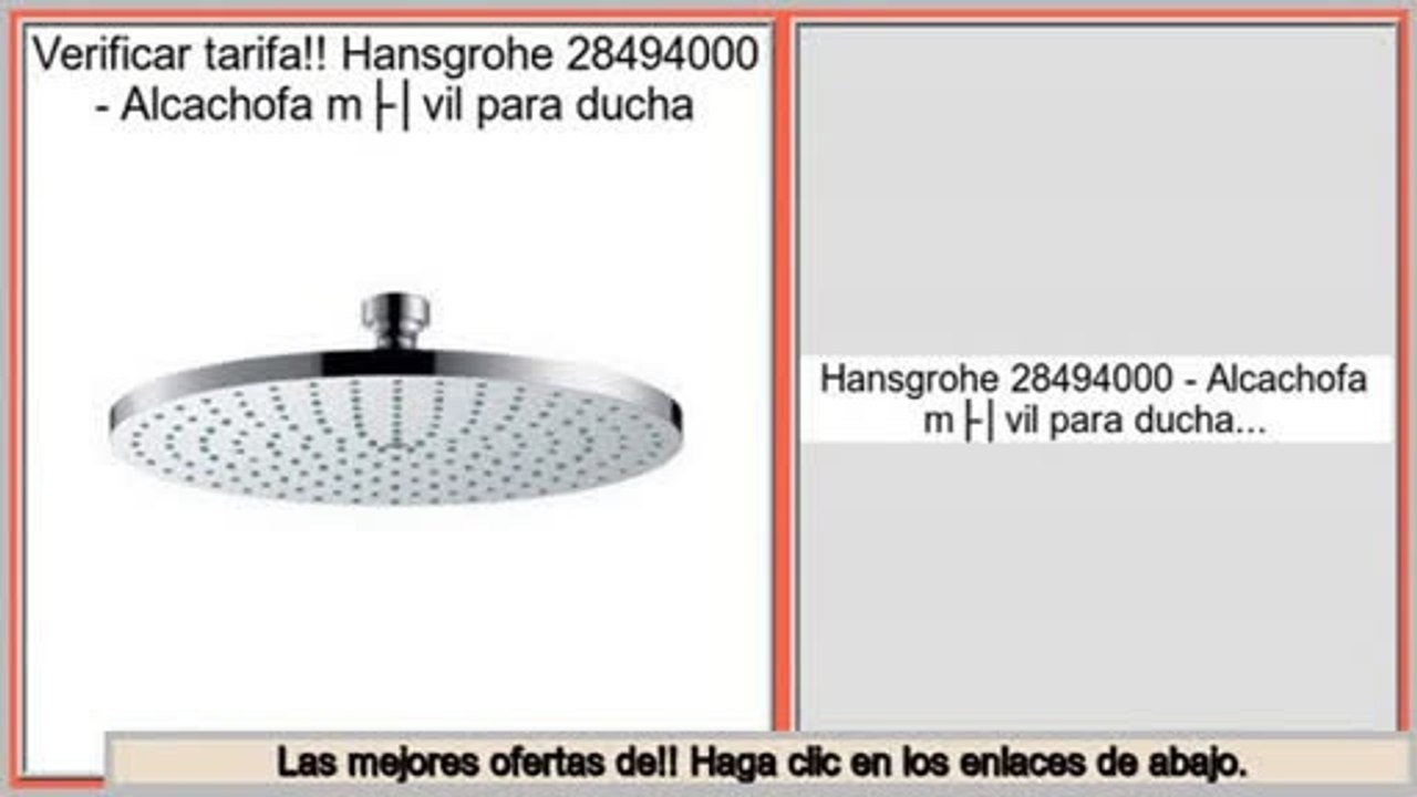 Las mejores ofertas de Hansgrohe 28494000 - Alcachofa móvil para ducha