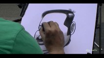 Martin Varghese's Caricature Drawing at La Rambla in Barcelona Spain