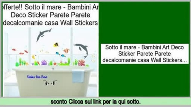 efficiente Sotto il mare - Bambini Art Deco Sticker Parete Parete decalcomanie casa Wall Stickers