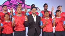 Abhishek Bachchan Introduces Jaipur Pink Panthers Kabaddi Team & Unveils Pink Jerseys