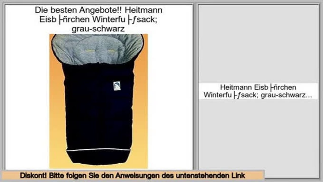 supermarkt Heitmann Eisbärchen Winterfußsack; grau-schwarz