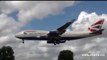 British airways beeing 747 landing at Heathrow Airport UK