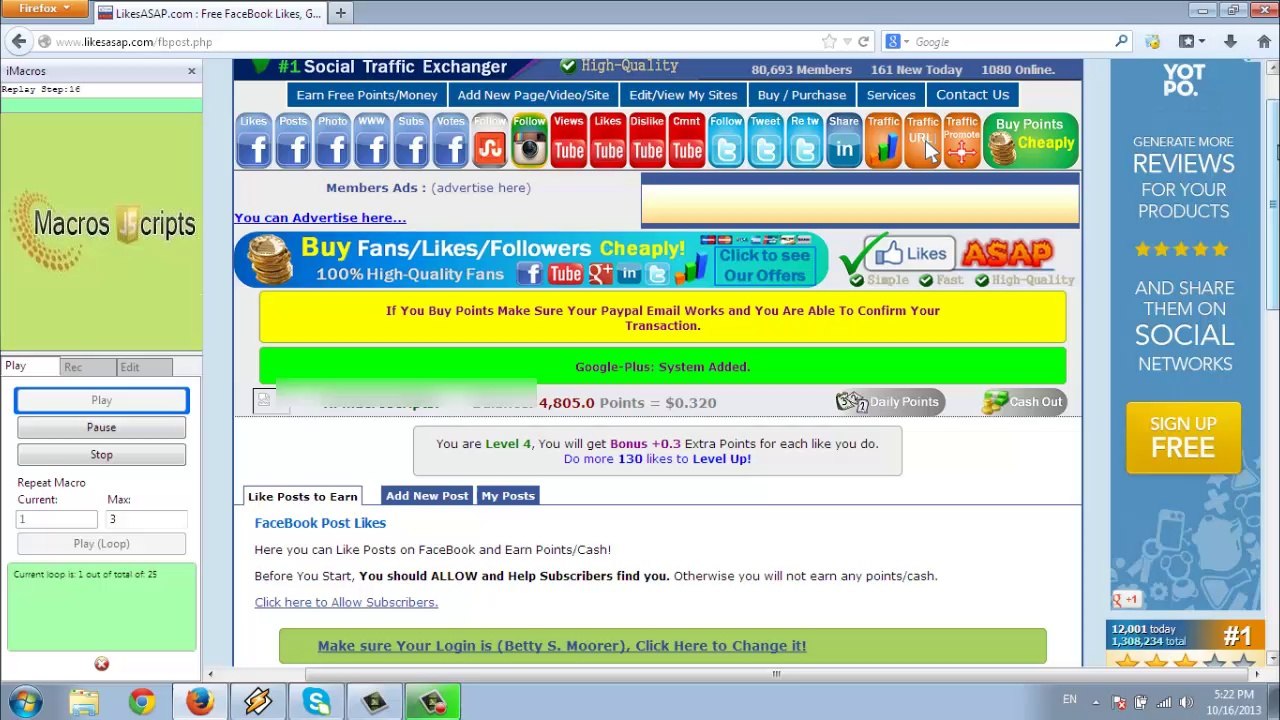 LikesAsap Facebook Post Likes Macro [JavaScript Enhanced]