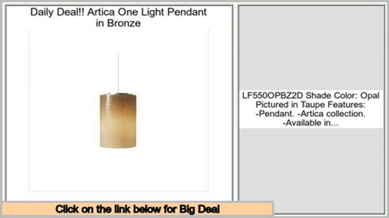 Low Prices Artica One Light Pendant in Bronze