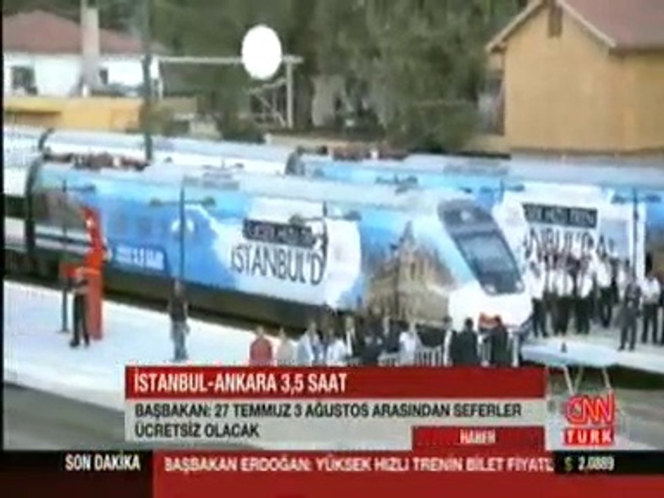 Ankara-İstanbul Hızlı Tren 1 Hafta Ücretsiz - Başbakan Recep Tayyip ERDOĞAN