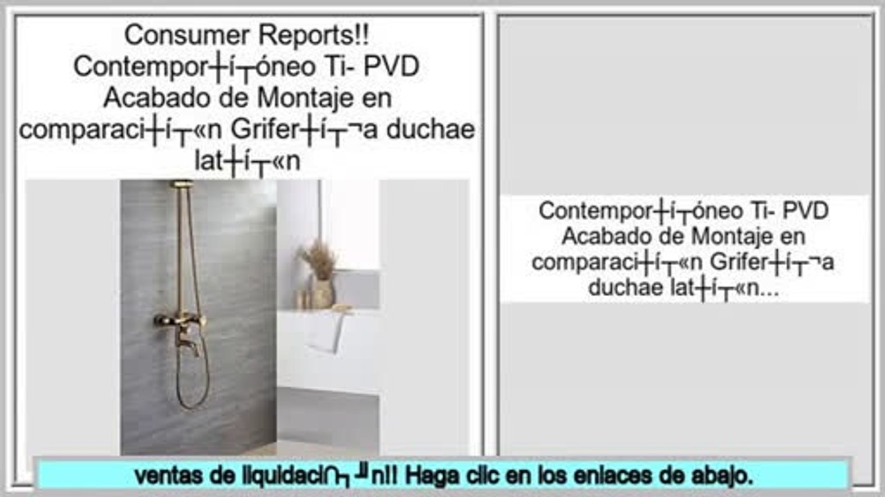 Los m�s vendidos Contemporš¢neo Ti- PVD Acabado de Montaje en comparaciš®n Griferšªa duchae latš®n