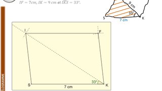 Exercice: Construire un parallélogramme avec côté et diagonale