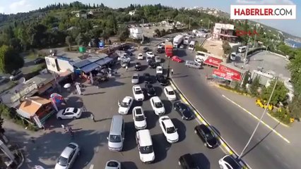 Eskihisar İskelesi'nde Araç Kuyruğu