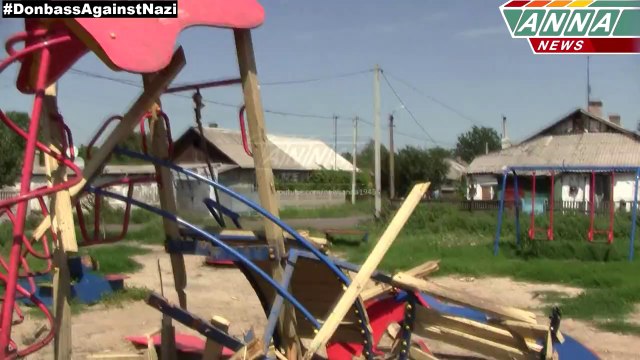 ДНР. Донецк. 'Детская площадка - место дислокации сепаратистов'. 26.07.2014