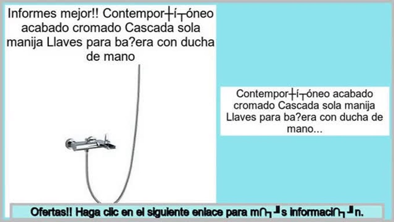 ventas de liquidaci�n Contemporš¢neo acabado cromado Cascada sola manija Llaves para ba?era con ducha de mano