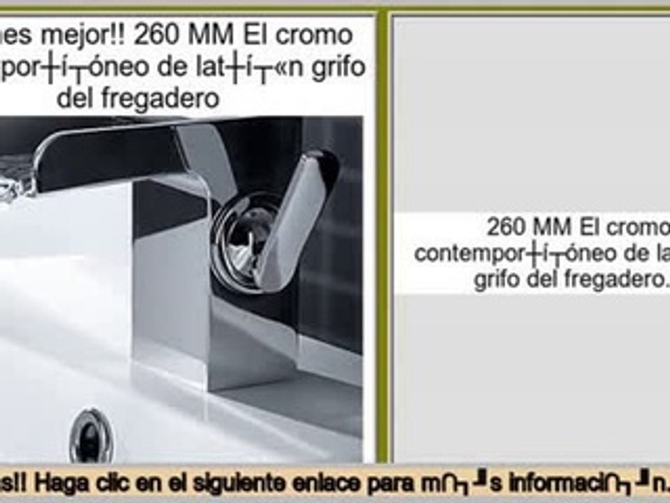 Las mejores ofertas de 260 MM El cromo contemporš¢neo de latš®n grifo del fregadero