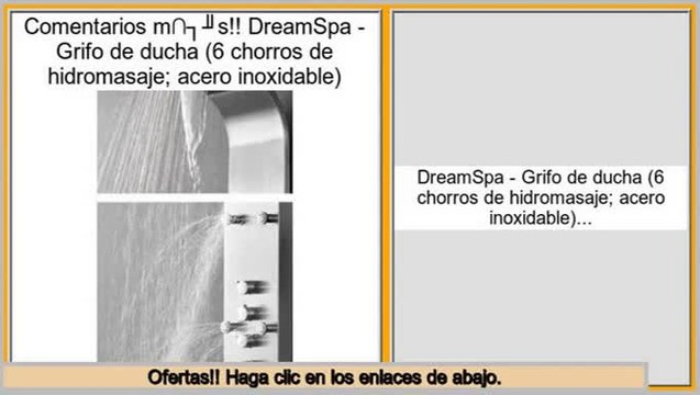 ventas de liquidaci�n DreamSpa - Grifo de ducha (6 chorros de hidromasaje; acero inoxidable)