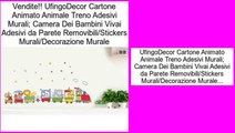 sconto UfingoDecor Cartone Animato Animale Treno Adesivi Murali; Camera Dei Bambini Vivai Adesivi da Parete Removibili/Stickers Murali/Decorazione Murale
