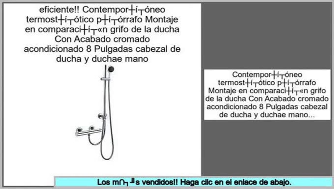 ventas de liquidaci�n Contemporš¢neo termostš¢tico pš¢rrafo Montaje en comparaciš®n grifo de la ducha Con Acabado cromado acondicionado 8 Pulgadas cabezal de ducha y duchae mano