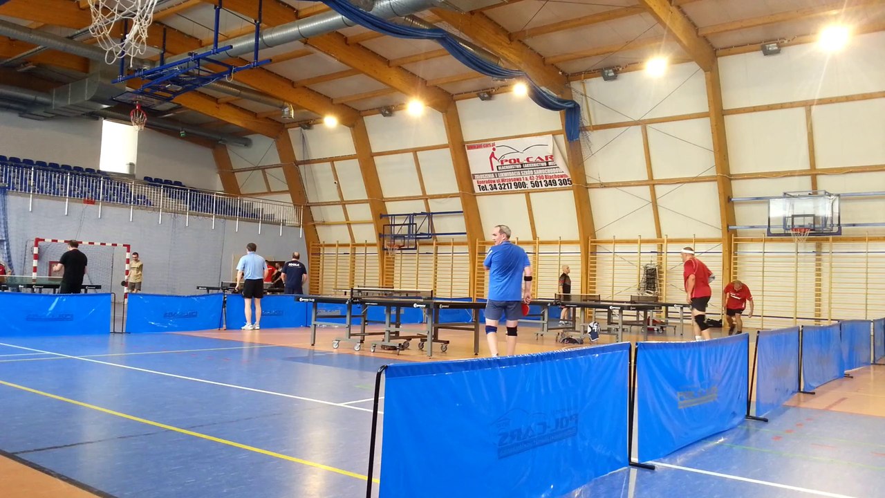 Jerzy Ciekański-Cezary Pawlik , półfinał pierwszego turnieju plastikowymi piłeczkami , częstochowa 2014