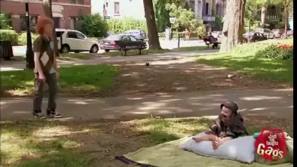 Boy Hitting a Little Kid like a Football - Prank