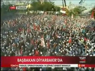 Cumhurbaşkanı adayı Başbakan Erdoğan Diyarbakır Mitingi Konuşması