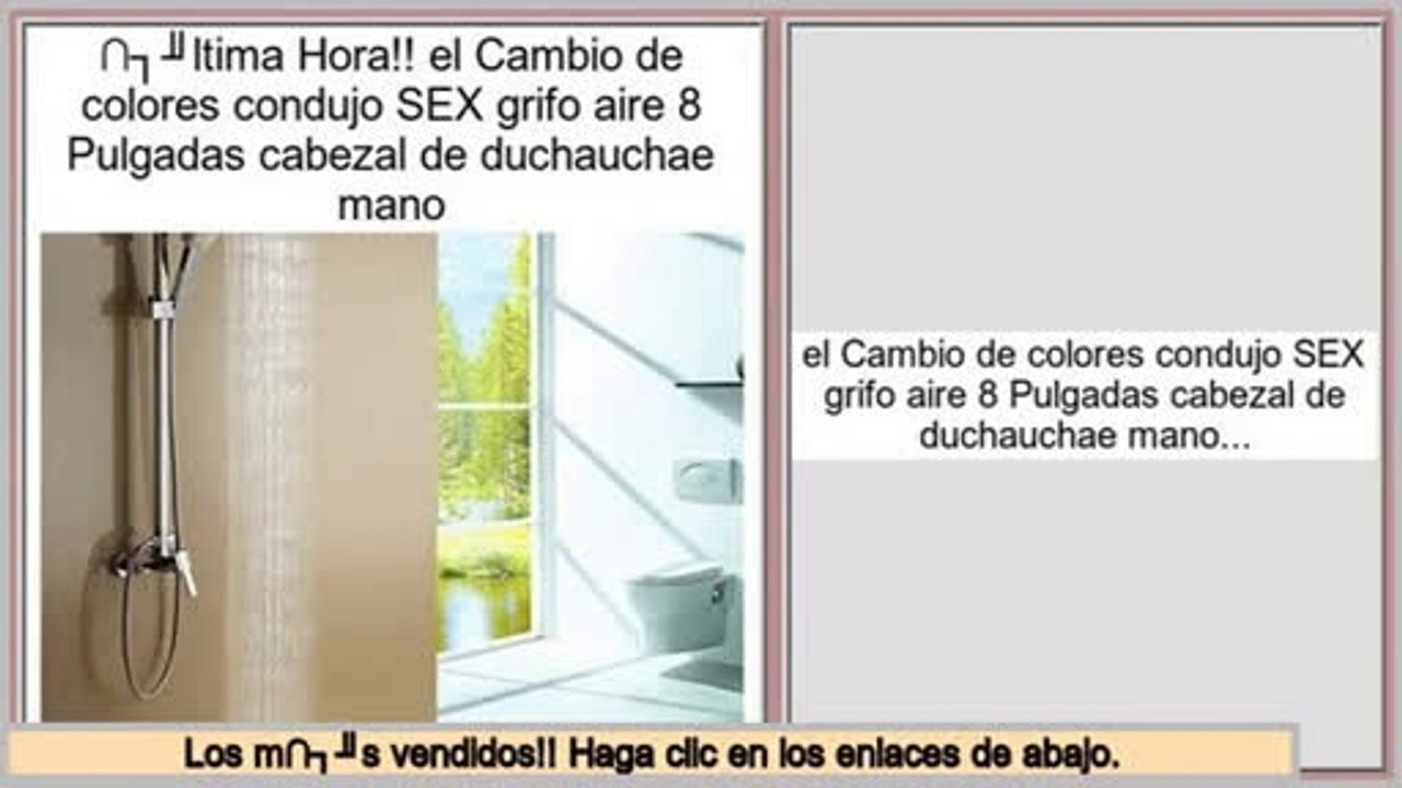 ventas de liquidaci�n el Cambio de colores condujo SEX grifo aire 8 Pulgadas cabezal de duchauchae mano