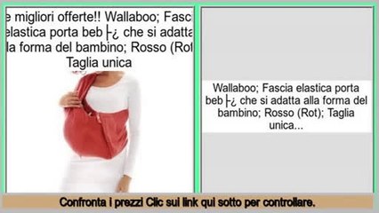 Miglior Prezzo Wallaboo; Fascia elastica porta bebè che si adatta alla forma del bambino; Rosso (Rot); Taglia unica