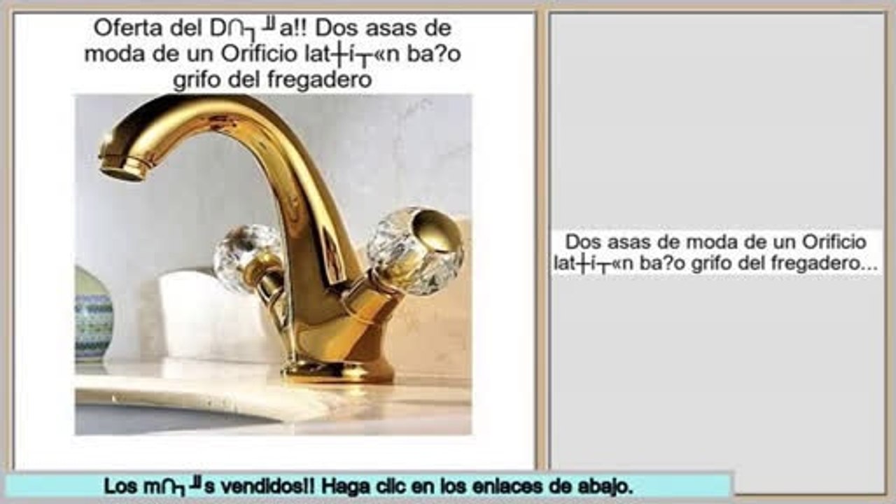 Las mejores ofertas de Dos asas de moda de un Orificio latš®n ba?o grifo del fregadero
