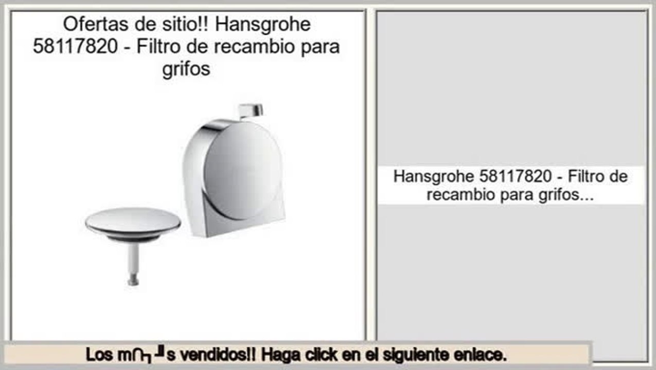 Los m�s vendidos Hansgrohe 58117820 - Filtro de recambio para grifos