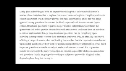 Yamil Gustavo Nares Feria Talks About Designing a Survey