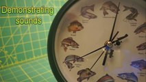 Splashing Gamefish Clock 8 Inch Hourly Action Fishing Sounds Review - Neat clock!
