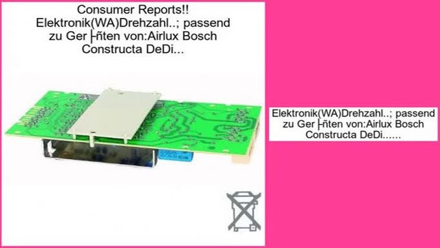 G�nstige Angebote Elektronik(WA)Drehzahl..; passend zu Geräten von:Airlux Bosch Constructa DeDi...