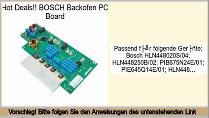 Angebote BOSCH Backofen PC Board